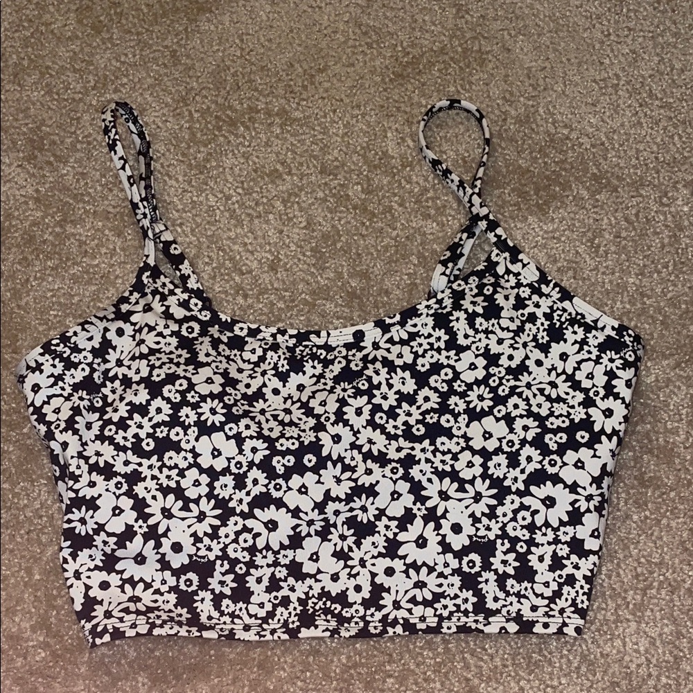 VS Pink Floral Black and White Women's tank Top / bra